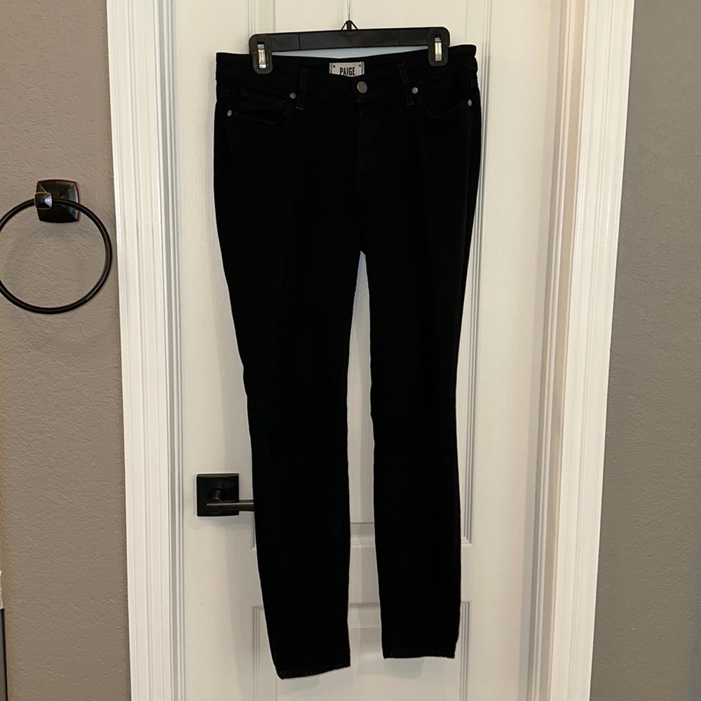 Paige verdugo ultra skinny black jeans ripped